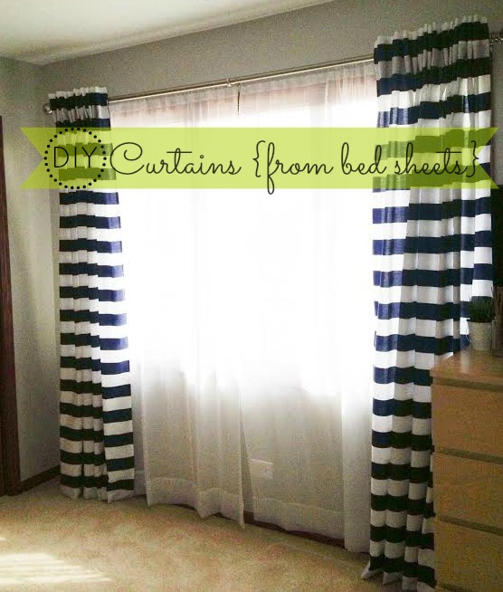 How to Make Back Tab Curtains {DIY from bed sheets} | This is our ...
