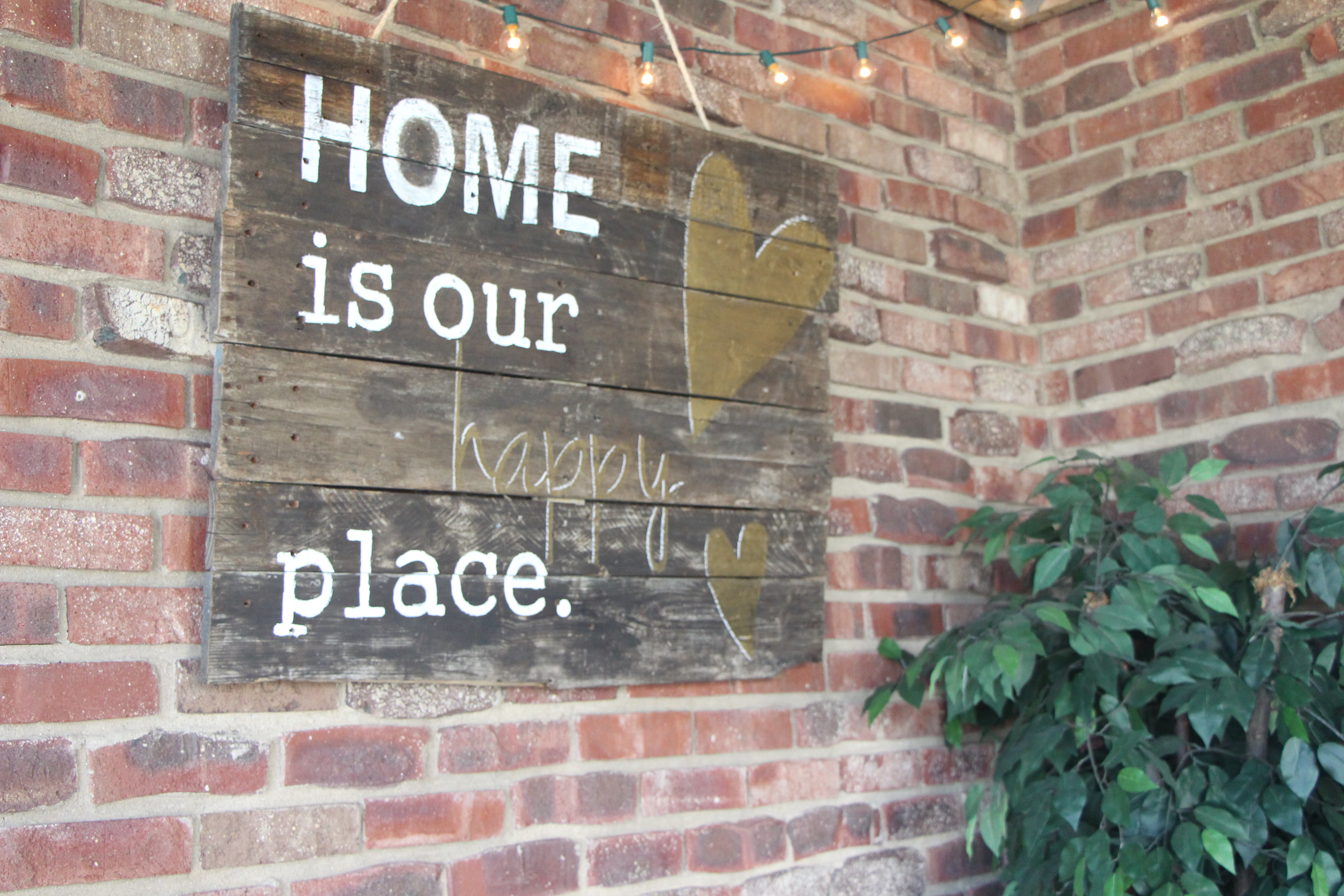 Outdoor curtains | outdoor oasis | backyard patio | This is our Bliss | DIY pallet sign