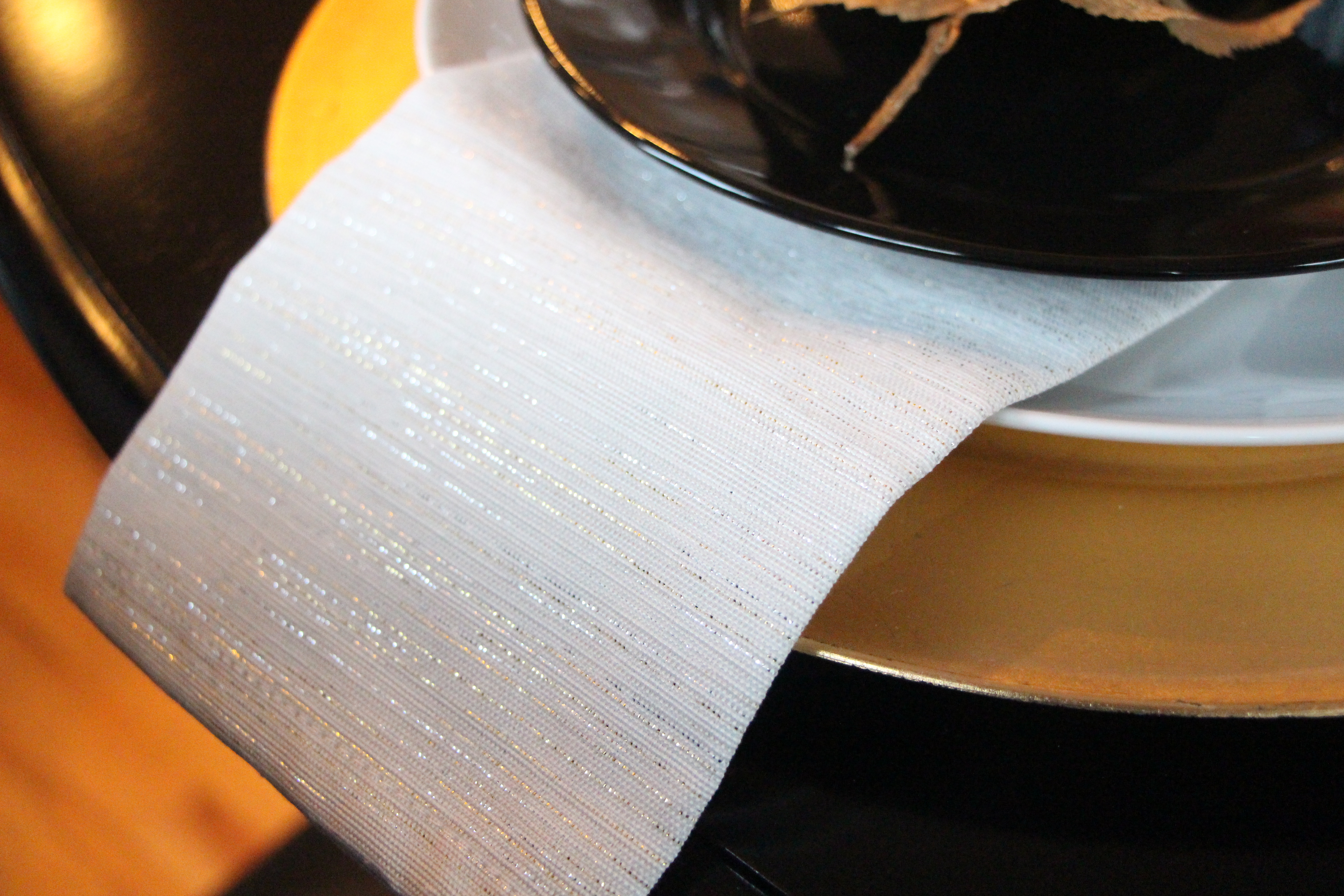 metallic linen napkins from Target 