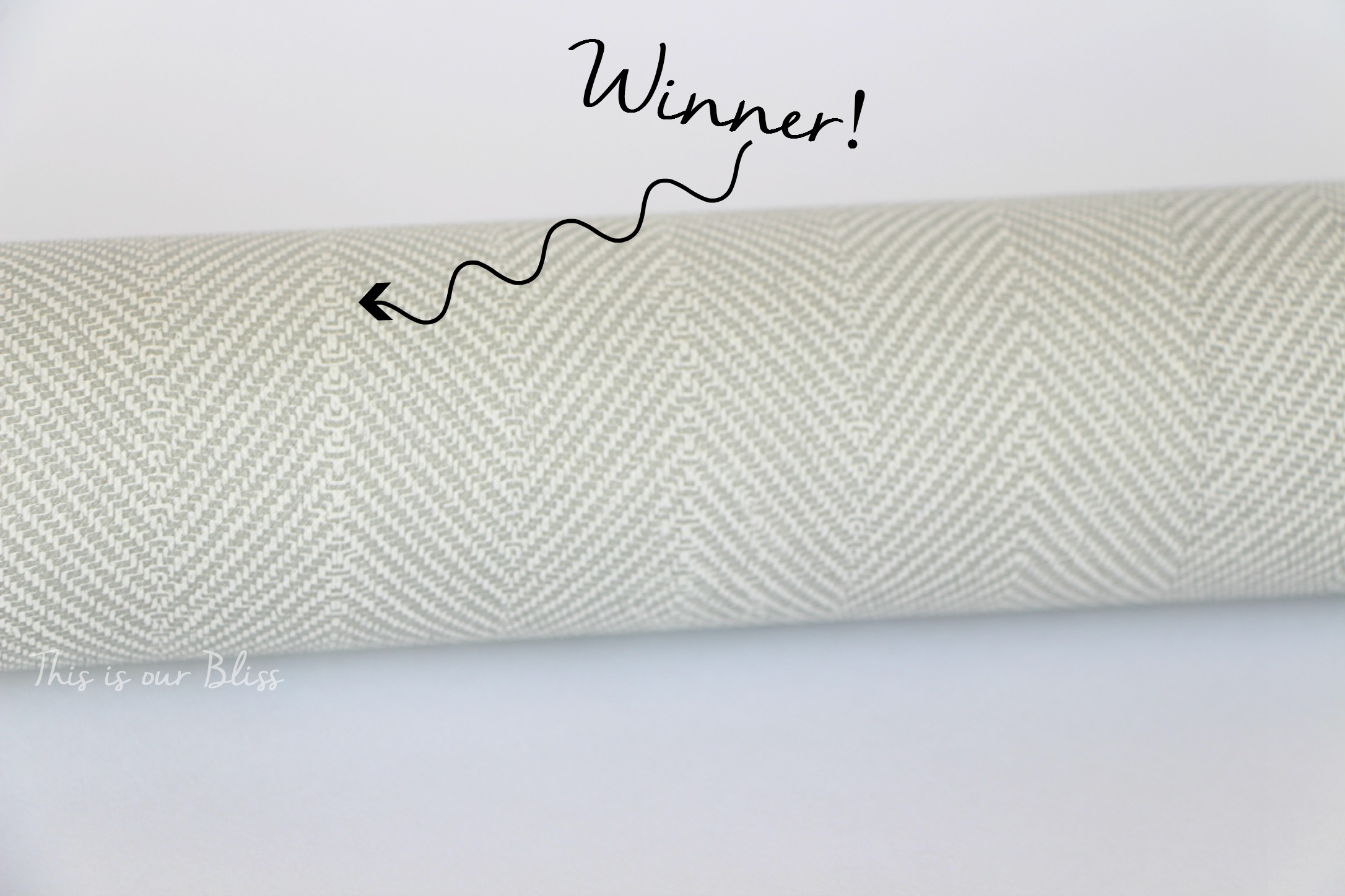 Wrapping paper wall covering winner! - DIY wall covering - This is our Bliss