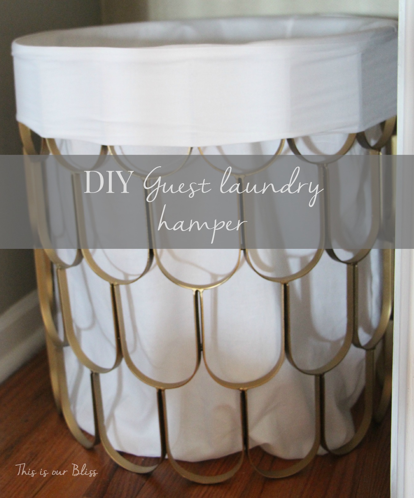 DIY Guest laundry hamper - linen closet details - linen closet makoever - This is our Bliss