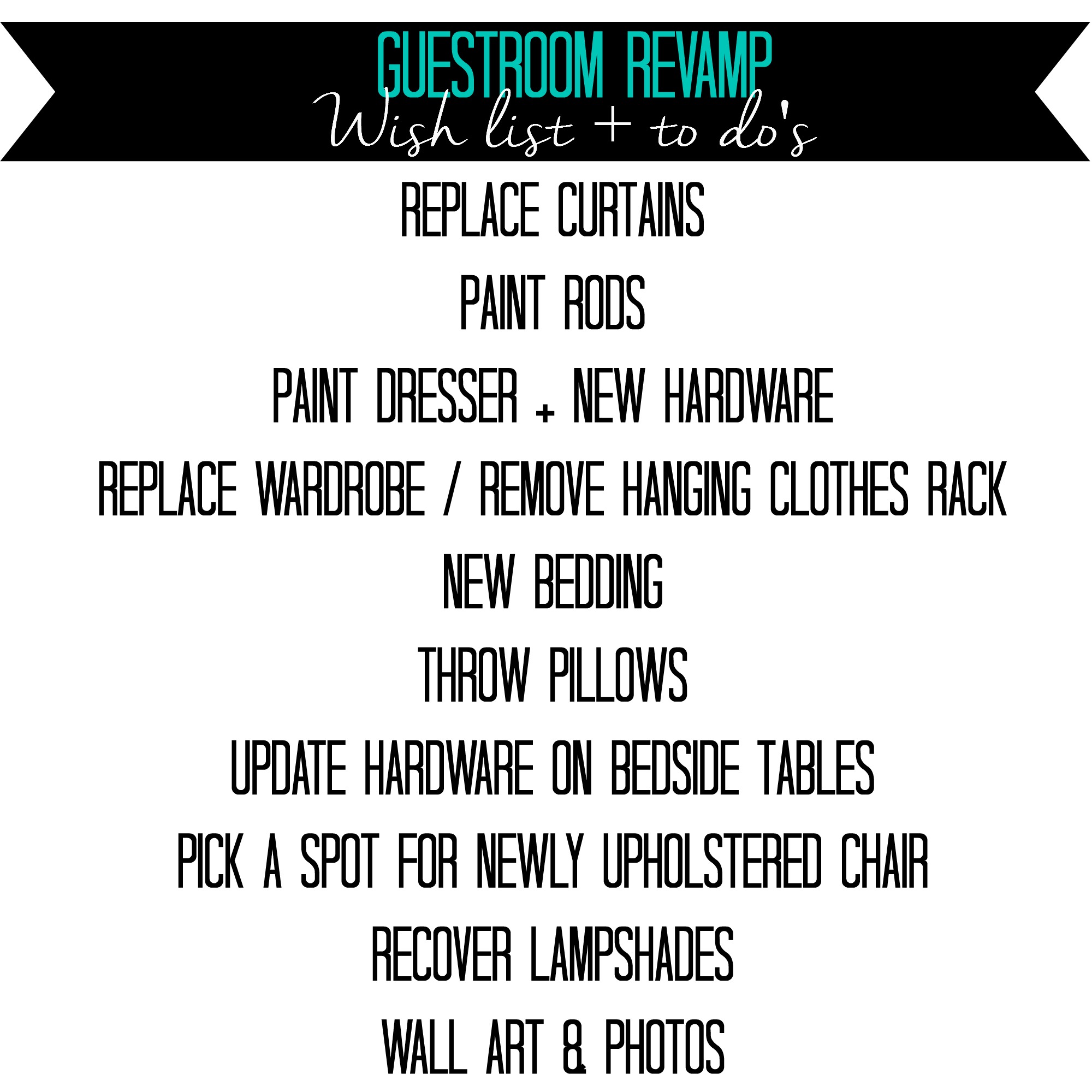 Guestroom Revamp checklist - This is our Bliss