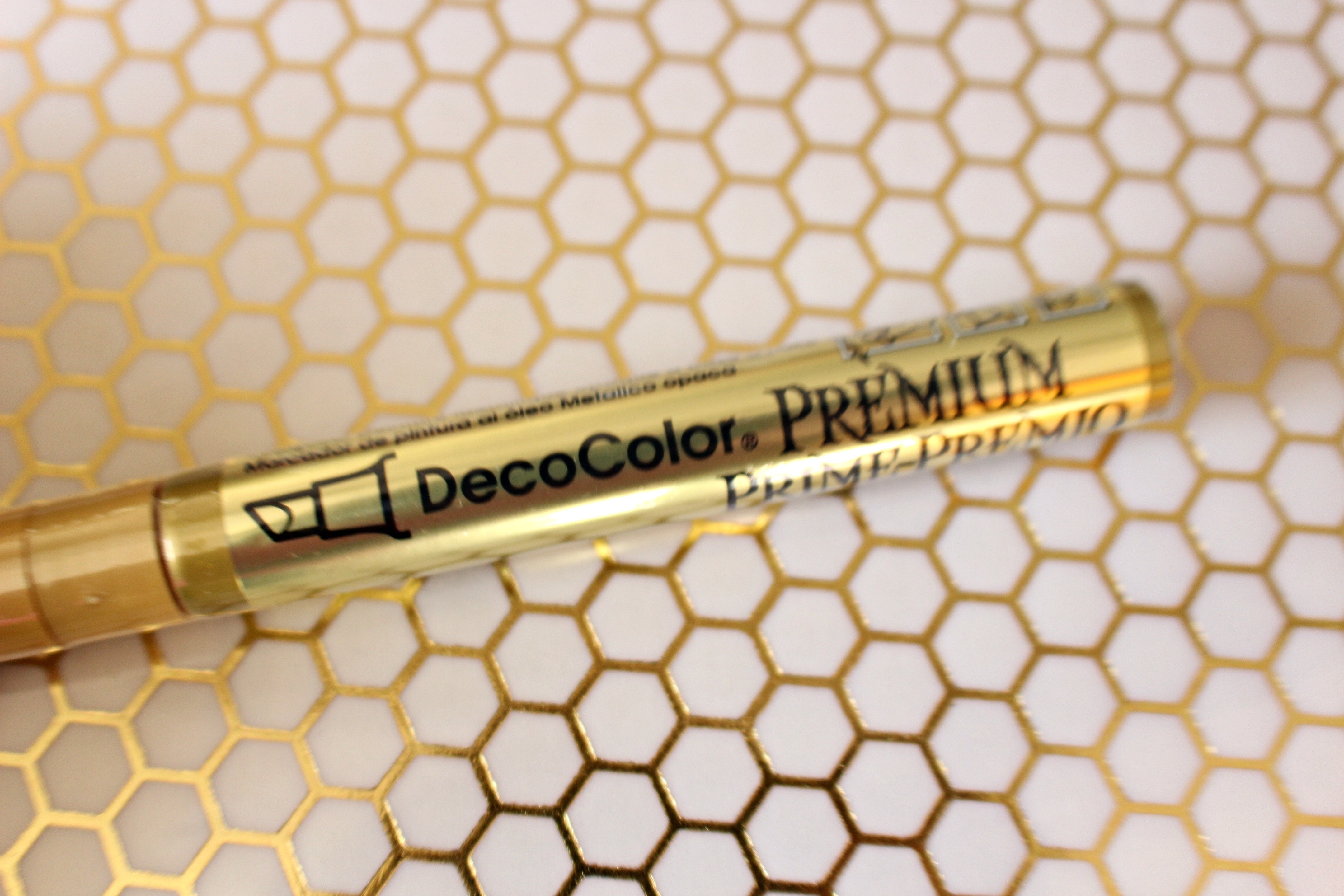 Gold leaf paint pen - DIY gold detail acrylic tray - This is our Bliss
