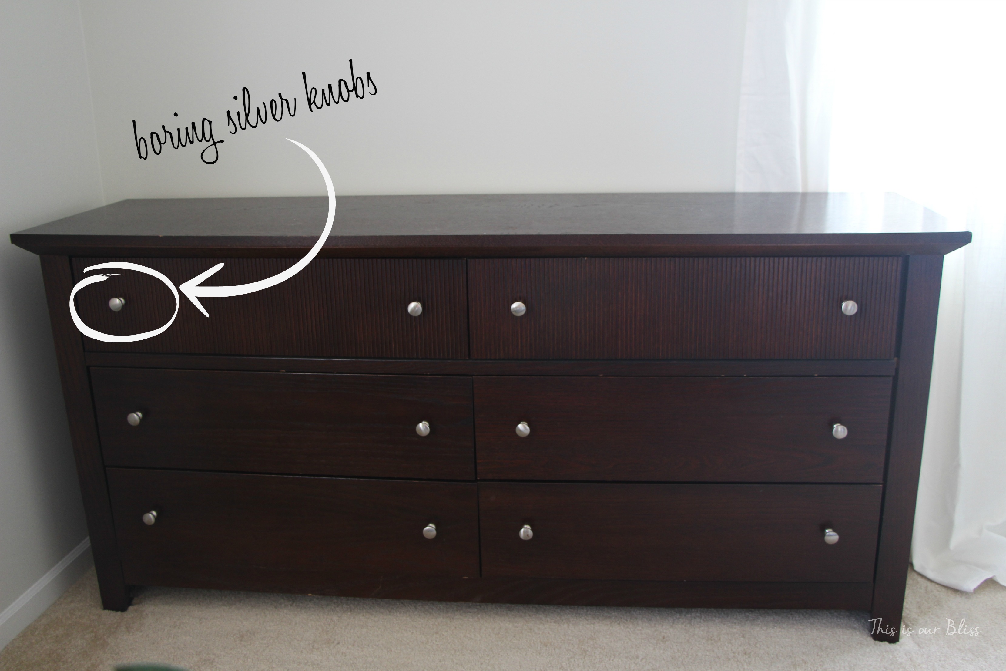 dresser before - guestroom revamp - This is our Bliss