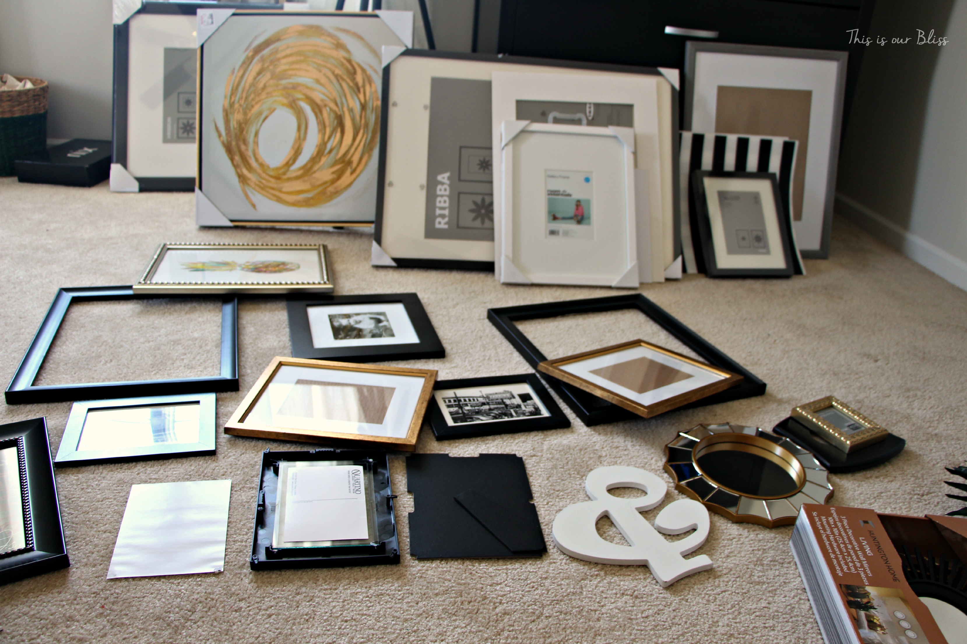 gallery wall planning - guestroom revamp - This is our Bliss