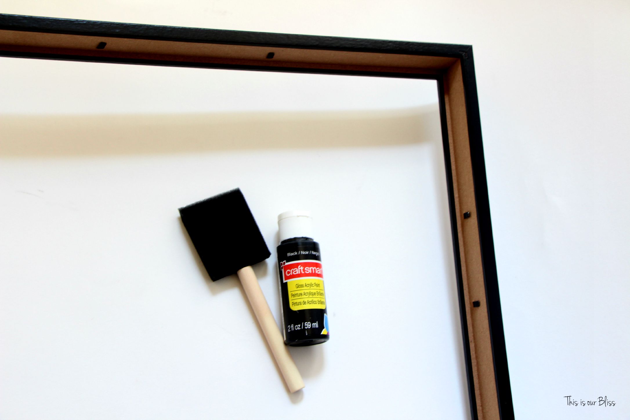 guestroom revamp - framing a frame -DIY ikea frame - thrifted frames - open frame -This is our Bliss