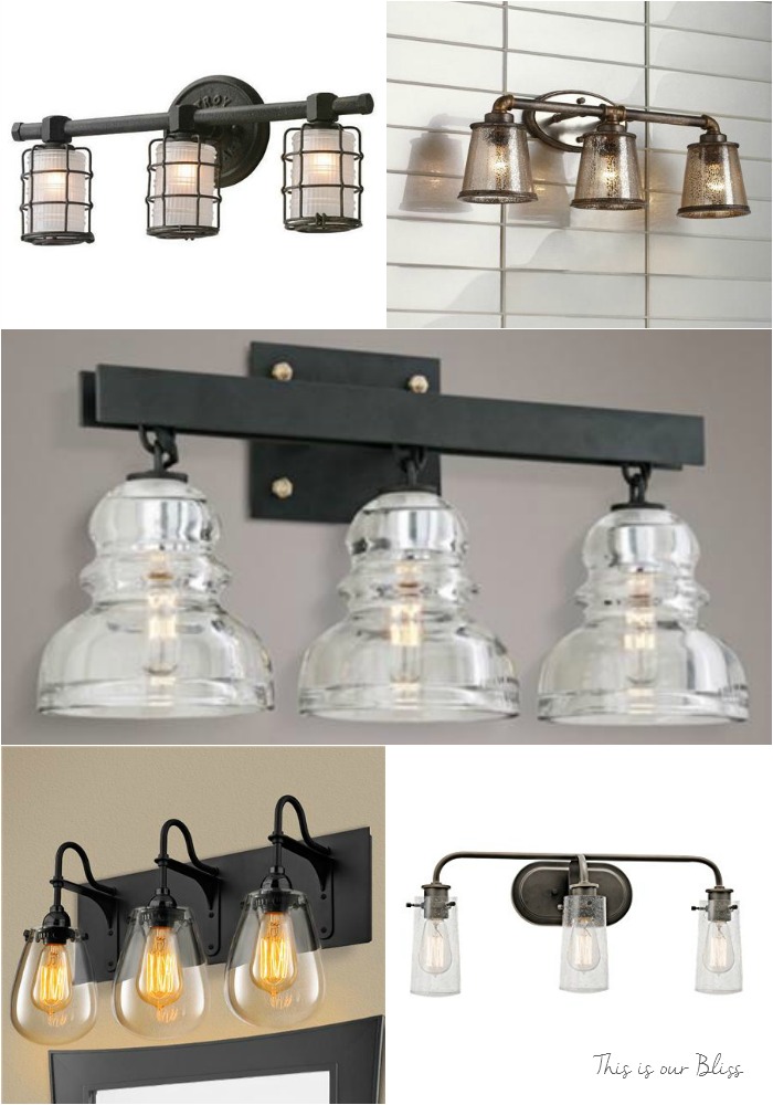 Industrial Vanity Light options - This is our Bliss
