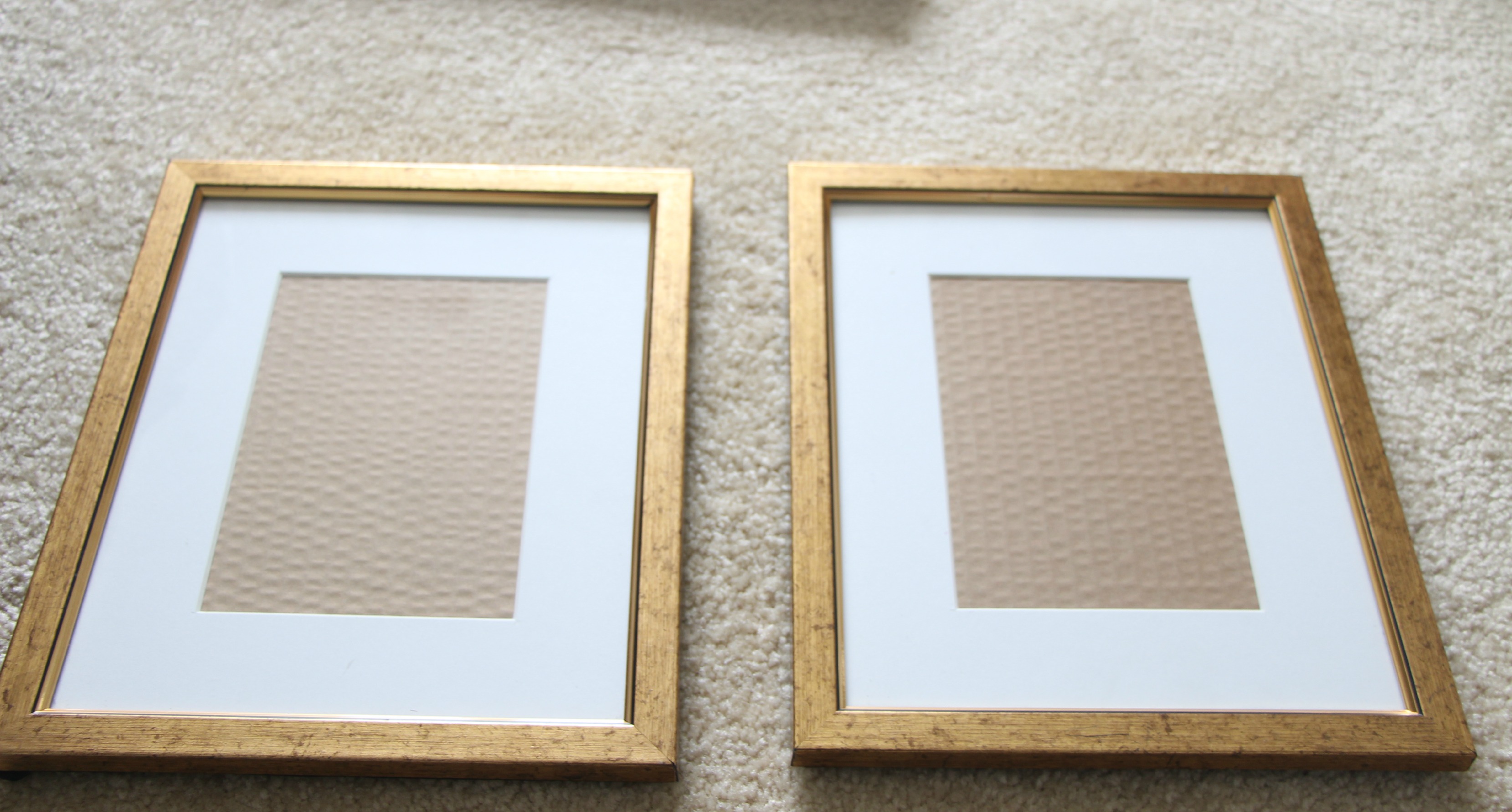pair of gold goodwill frames - thrifted picture frames - how to thrift frames - This is our Bliss