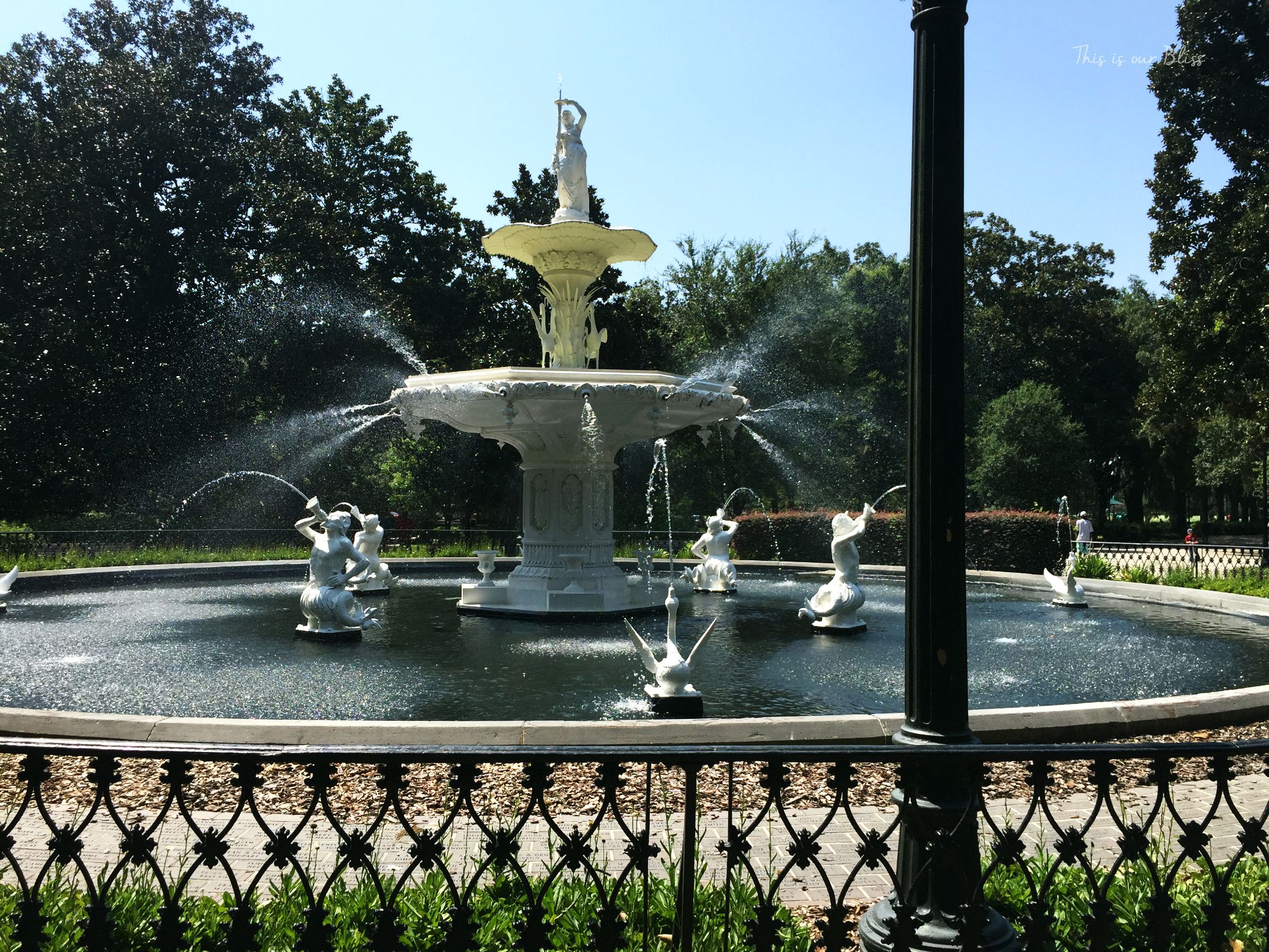 Parisian-inspired Fountain Forsyth Park - Savannah GA - This is our Bliss
