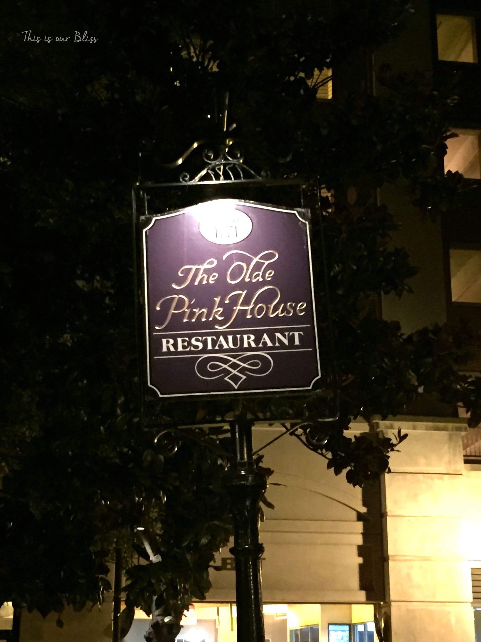 The Olde Pink House Restaurant - Savannah GA - This is our Bliss