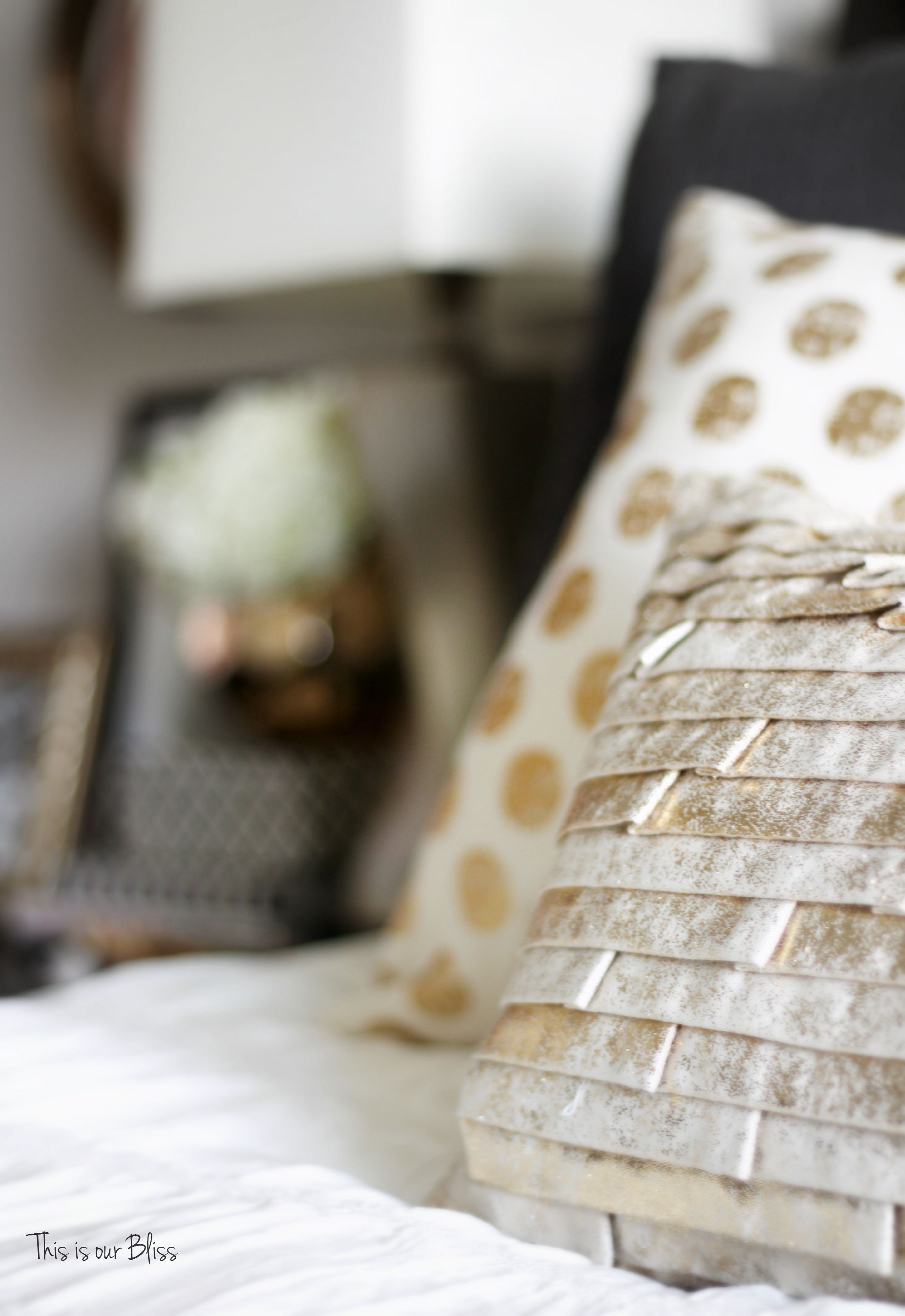 How to style a nightstand - elements of a well-styled nightstand - bedside table styling - view from the bed - This is our Bliss